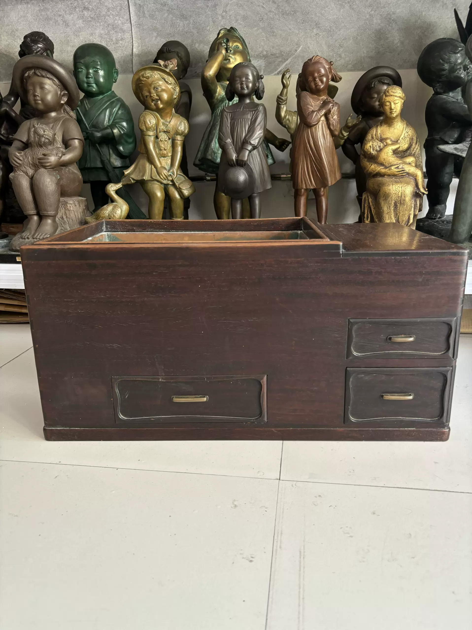 茶道具 斑紫銅 茶托 5客 弘美 約720g