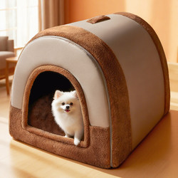 Dog House Is Warm in Winter, Removable and Washable, Enclosed Windproof Dog House in Winter, Cat House, Sleeping Mat for Small and Medium-Sized Dogs