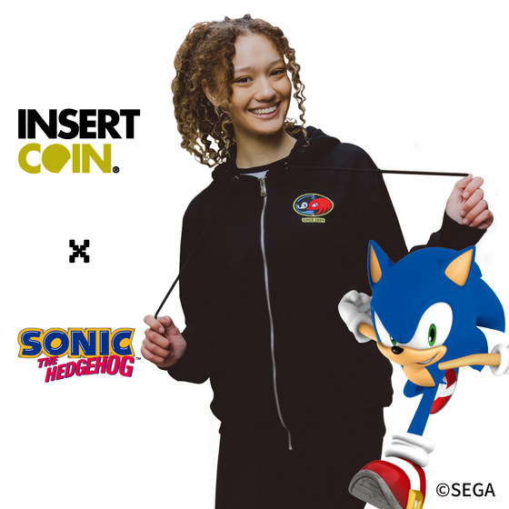 
Sonic Knuckles Sweatshirt INSERT COIN SEGA Sega Game Peripheral Genuine Authorization