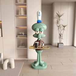 In Stock 1.0m Trendy Squidward Tray Floor-Standing Oversized Figurine for Office Workers, Sofa Side, Living Room Shelf
