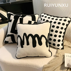 Four-Season Chenille Pillow for Living Room Sofa, Lumbar Pillow, Backrest Cushion for Bedroom Headboard, Nordic Style Pillowcase and Pillow Insert