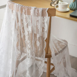American retro table decoration coffee table long white floral lace table flag shoe cabinet cover cloth background cloth picnic cloth
