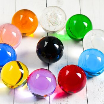 Marble colored glass beads children's decorative ornaments transparent red, white, yellow, blue, green, purple, pink, black solid crystal ball