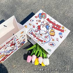 Cute and High-End Graffiti Gift Bags, Large and Small Birthday Gift Tote Bags, Children's Day Packaging Bags, Paper Bags