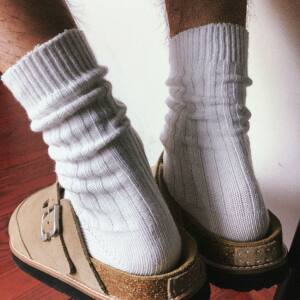 TREETALLIFE socks men's pile socks men's white socks long socks mid-calf socks summer women's white men's socks