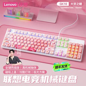 Lenovo GK10 wired mechanical keyboard laptop for girls e-sports office games 104 keys high appearance