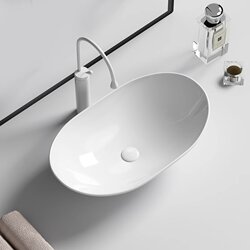 Nordic Colorful Countertop Basin Hotel Creative Washbasin Ceramic Balcony Bathroom Basin Home Large Size Single Basin