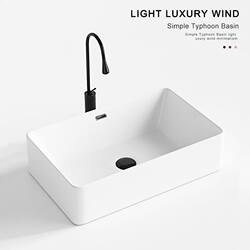 Special Price Countertop Basin Ceramic Countertop Wash Basin Household Size Balcony Wash Basin Square Wash Basin Single Basin