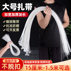 Large Nylon Cable Ties, National Standard, Thickened Plastic Buckle, Fixed Binding, Cold-Resistant, Black, Gardening Self-Locking Cable Ties