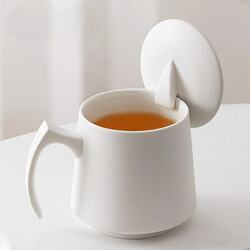 2026 New Jingdezhen Ceramic Tea Cup, Simple Personal Office Mug with Lid and Filter for Home Use