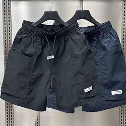 Summer New Style Shorts for Men, Loose Sports Pants, Casual Large Size 150kg Mid-Length Pants for Outdoor Wear, Quick-Drying Five-Point Shorts