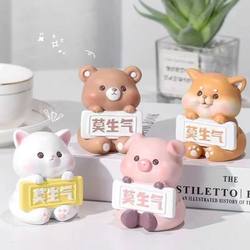 Don'T Be Angry, Piggy Figurine, Desktop Stress-Relief and Healing Tool, Emotional Stability Artifact, Office Workstation Decoration, Christmas Gift