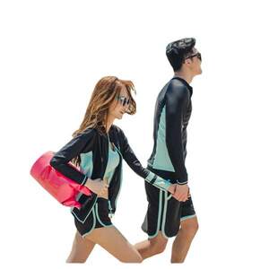 
Diving suit snorkeling suit split sun protection jellyfish suit men and women long sleeve swimsuit trousers couple zipper suit swimsuit set