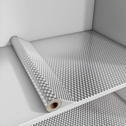 Cabinet Oil-Proof and Moisture-Proof Stickers Waterproof Aluminum Foil Thickened Self-Adhesive Kitchen Cabinet Foil Drawer Liner Paper