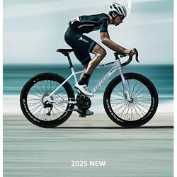New Model Men's and Women's Road Bikes, Student Commuter Bikes, Flat Handlebar Adult Racing Bikes, Variable Speed Bikes for Teenagers