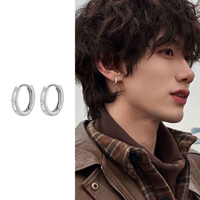 Men's niche design light luxury high-end earrings unique new popular earrings earrings earrings temperament ear buckles