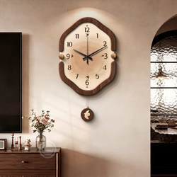 Medieval-Style Creative Wall Clock for Living Room 2026 New French Retro Clock Wall-Mounted Tv Background Wall Home Clock