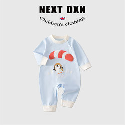 Next Dxn Baby Long-Sleeved Jumpsuit Spring & Fall Pure Cotton Newborn Baby Romper Clothing for Boys and Girls