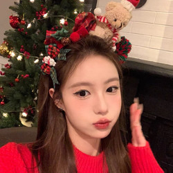 Super Cute Little Bear Christmas Hair Accessories for Women, Bow Headband, Sweet and Versatile, Non-Slip Headband, Cute Hair Accessories, Hair Clips, Hair Ties