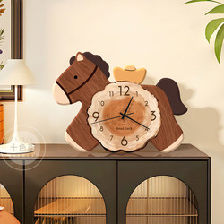 Money-Attracting Ornament, Desktop Clock, Vintage Living Room Clock, Tabletop Retro High-End Creative Wealth-Attracting Decoration