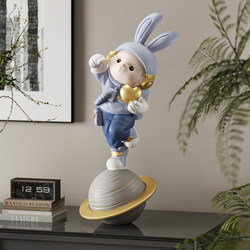Astronaut Rabbit Desktop Ornament Year of the Rabbit Living Room Tv Cabinet Home Decoration Entrance Hall Wine Cabinet Office Birthday Gift