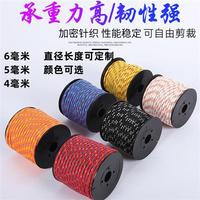 50 Meters Outdoor Tent Windproof Rope Canopy Rope Awning Reflective Camping Luminous Fluorescent Fixed Pull Rope A Roll