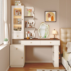 Dressing Table and Drawer Cabinet Integrated Bedroom Vanity Table 2026 New Model Vanity Table Storage Cabinet Mid-Century Style Bedside Storage Cabinet