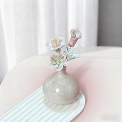 Jingdezhen Ceramic Flower Ornaments, Handmade Porcelain Flower Trinkets, Artificial Flowers, Mini Vases, Teacher's Day Souvenirs
