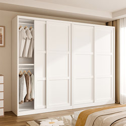 Modern Minimalist Sliding Door Steel Wardrobe 2025 New Model Bedroom Home Small Apartment Storage Sliding Door Metal Wardrobe