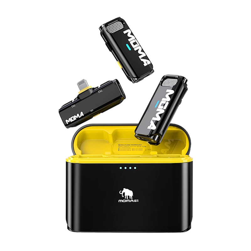 moma猛玛lark MIX纽扣无线夹领式麦克风猛犸一拖二迷你直播设备麦