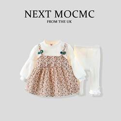 British Next Mocmc Baby Girl Princess Dress, Girl's Spring Outfit, One-Year-Old Clothing, Baby Two-Piece Set, One-Year-Old Dress