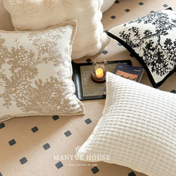 New Modern Minimalist Pillow, Light Luxury and High-End Feel, Nordic Fabric Bed Cushion, Living Room Sofa Pillow Cover