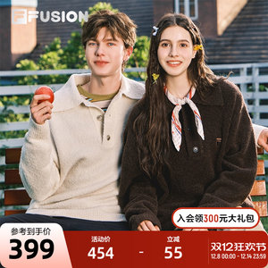 
FILA FUSION Fashion Brand Couple Sweater 2025 New Winter Casual Loose Pullover Sweater