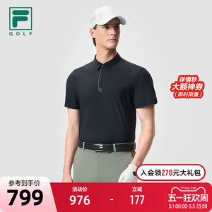 
FILA official men's knitted short-sleeved POLO shirt 2025 summer new golf sports base top