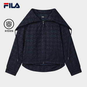 
FILA Emerald Women's Cotton Clothes 2025 Spring New Fashionable Casual Loose Warm Large Collar Jacket