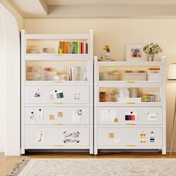 Household Storage Cabinet, Steel Dust-Proof Storage Cabinet, Multi-Layer Snack Storage Rack, Baby Wardrobe Storage Rack