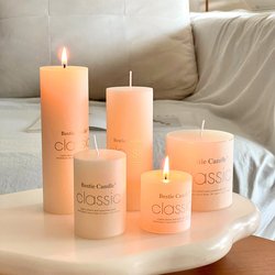 Cylindrical Candles Are Smokeless and Odorless, Suitable for Weddings, Birthdays, Romantic Ambiance, Decorative Ornaments, Hotels, Churches, Candlelight, Western Cuisine, and Home Use