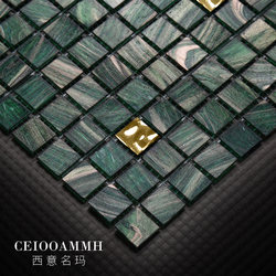 Xiyiming Mamo green glass mosaic tiles
