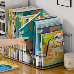 Desktop Bookshelf Book Storage Rack Acrylic Transparent Storage Box Student Desk Office Desk A4 File Book Stand