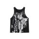 GOST silhouette printed loose vest black and white portrait comfortable cotton sleeveless T-shirt breathable casual top summer