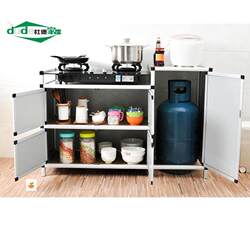 Simple cupboard, aluminum alloy kitchen cabinet, stove, multi-functional sideboard, gas bottle cabinet, tea cabinet, storage cabinet