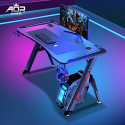 Aor Aolong Gaming Desk Desktop Computer Table Home Bedroom Desk Gaming Rgb Carbon Fiber Competition Desk with Light