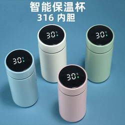 300ml Smart Temperature Display Cup 316 Stainless Steel Double-Layer Vacuum Insulated Cup Simple Mini Pocket Water Cup