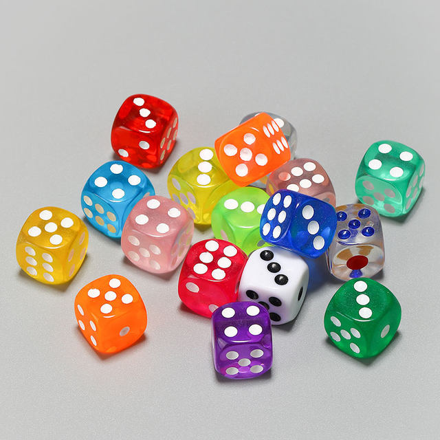 Handmade DIY micro landscape small ornaments transparent color dice color board game resin accessories blind bag blind disassembly