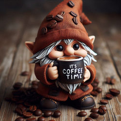 New Three-Dimensional Coffee Time Gnome Resin Crafts Ornaments Home Decorations Desktop Small Ornaments