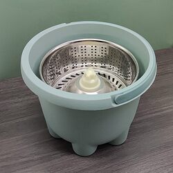 Single Mop Bucket with Spin, Household Use, Single Bucket Hand-Pressed Spin-Dry Mini Spin Bucket, Single Bucket Spin Mop Bucket