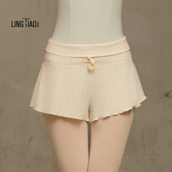 Ballet Shorts Women's Dance Gymnastics Wear Drawstring Leggings Practice Clothes Adult Summer Thin Knitted Dance Pants