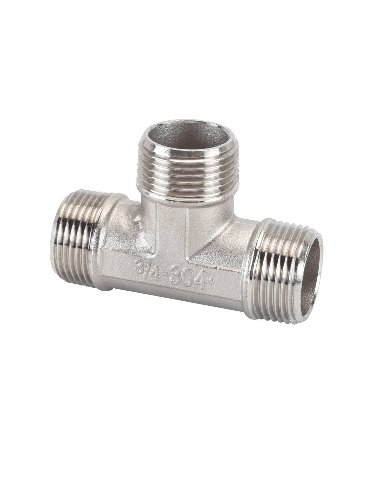 304 Stainless Steel Tee Joint - Small/Medium Three-Way Connector