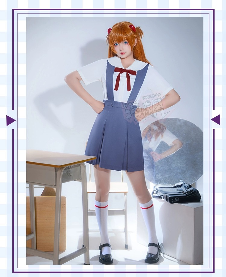 新世紀エヴァンゲリオン アスカ 制服 コスプレ - Man Biao