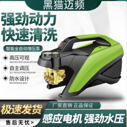 Mai Frequency Car Washing Machine Commercial and Household 220V High-Power Water Pump with Visible Water Pressure Portable for Home Use Car and Floor Cleaning